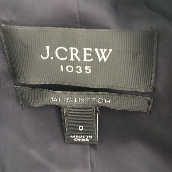 J. Crew 1035 Blazer Jacket Single Breast Wool Spandex Blue - Picture 10 of 10